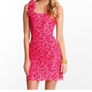 Lilly Pulitzer Mara Passion Pink Lace Dress